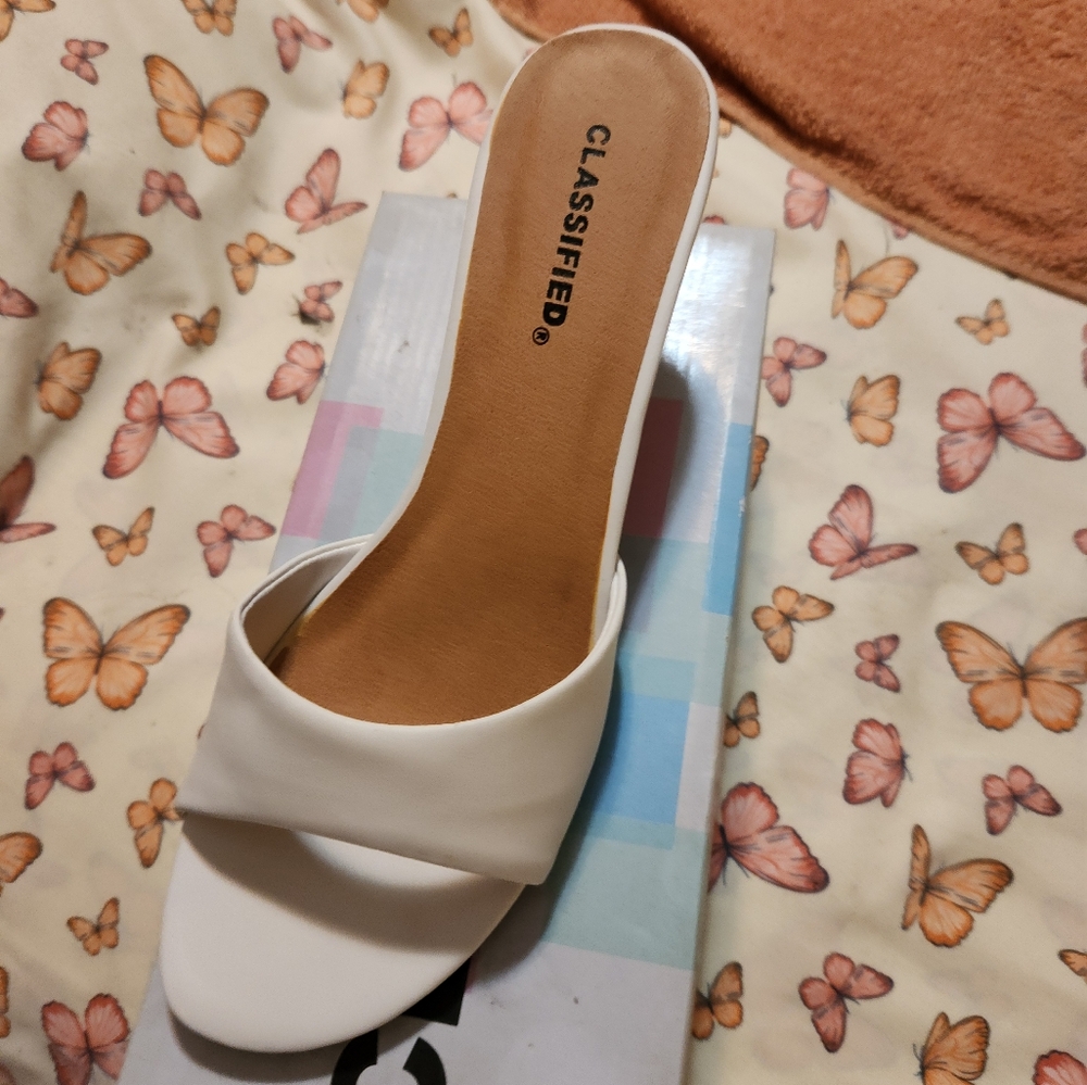 Classified Women's White Slide Sandals